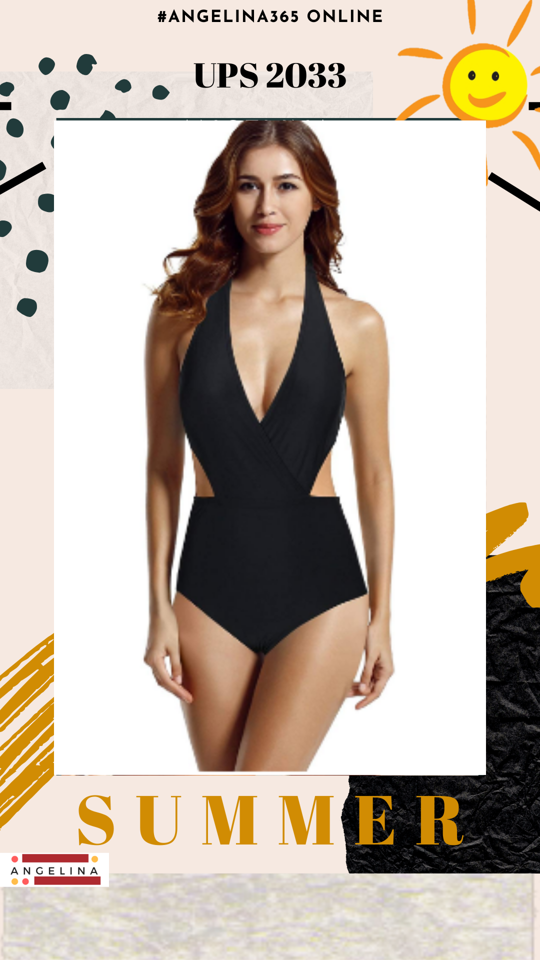 Women's Surplice Neckline High Waisted Halter One Piece Monokini Swimsuit