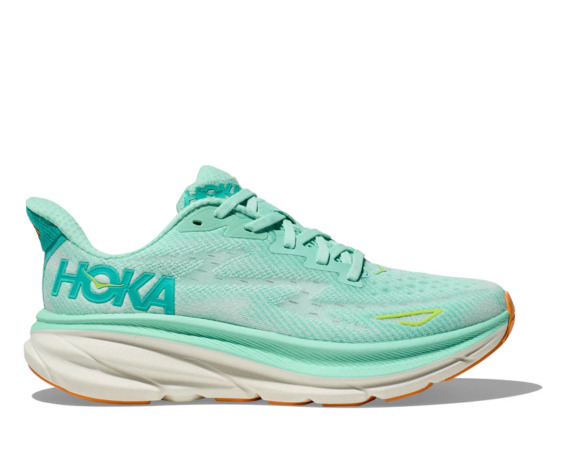 Hoka Clifton 9 – Hoka Clifton 9 women’s sports shoes in seafoam color